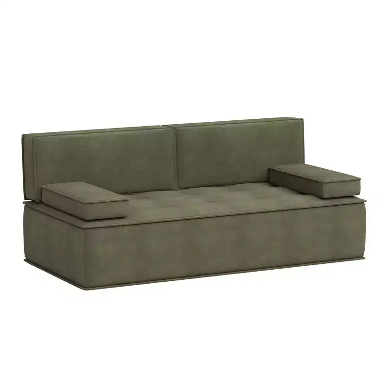 Luck Live 79 Modern Multi-Functional Fabric Sleeper Sofa, Convertible Couch Bed with Supportive Foam Cushion for Apartment & Studio