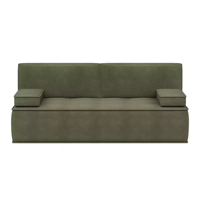 Luck Live 79 Modern Multi-Functional Fabric Sleeper Sofa, Convertible Couch Bed with Supportive Foam Cushion for Apartment & Studio