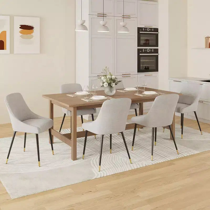 COLAMY Modern Upholstered Dining Chair  Kitchen Side Chair with Metal Legs for Kitchen, Dining Room, or Caf