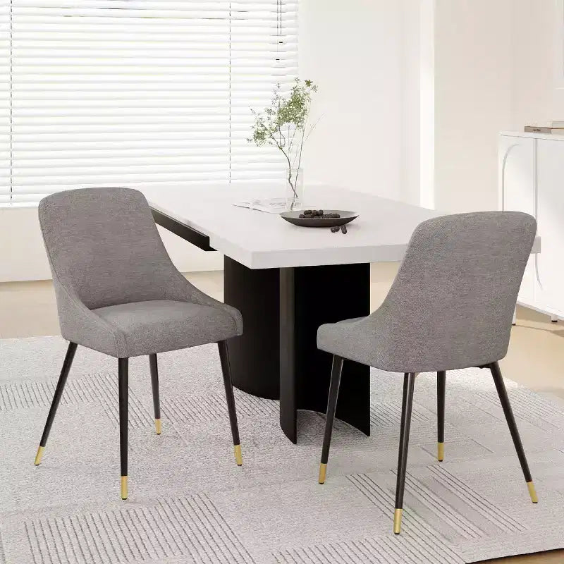 COLAMY Modern Upholstered Dining Chair  Kitchen Side Chair with Metal Legs for Kitchen, Dining Room, or Caf