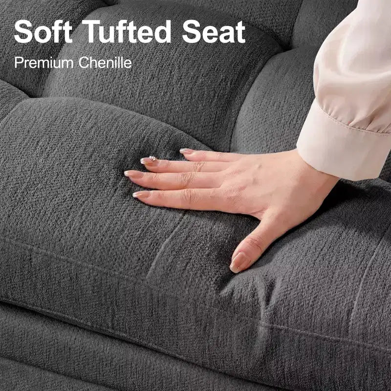 Dyonery 7-seater reclining sofa, modular sofa, side table with hidden storage, rechargeable