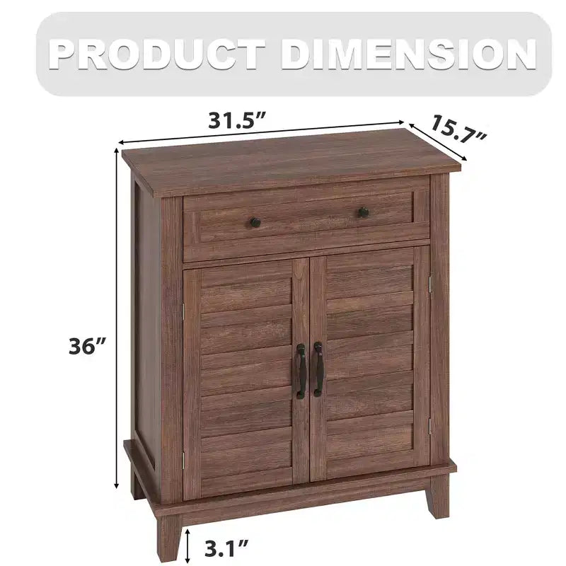 Buffet Cabinet, 2 Set Sideboard Cabinet with Doors, Modern Coffee Bar with Adjustable Shelves, Kitchen Storage