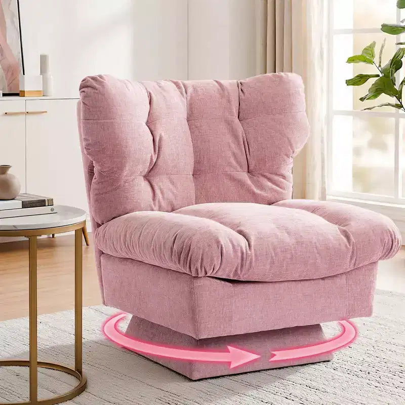 Modern Swivel Accent Chair, 360 Lounge Chair, Thick Cushion, Cozy Upholstered, for Bedroom, Apartment, Office