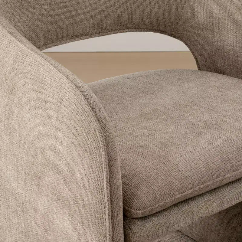 Set of 4 Modern Kitchen Chairs, Fully Upholstered Fabric Dining Chairs with Integrated Armrest Design, Armrest Chairs for Kitchen-Panipeachy