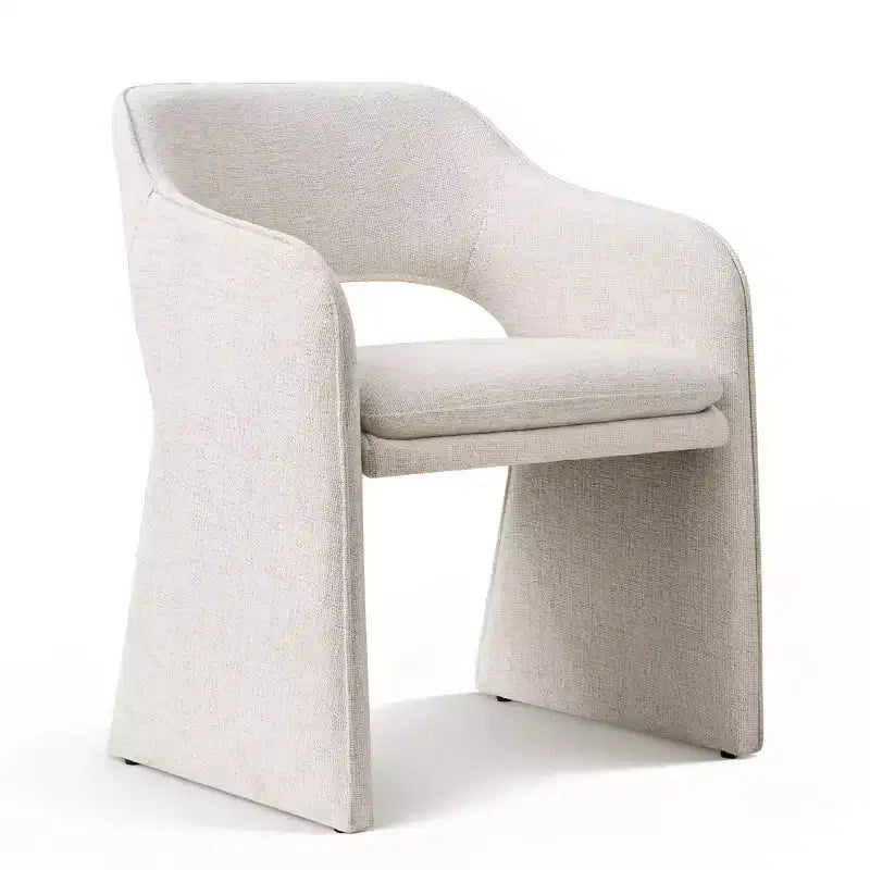 Set of 4 Modern Kitchen Chairs, Fully Upholstered Fabric Dining Chairs with Integrated Armrest Design, Armrest Chairs for Kitchen-Panipeachy