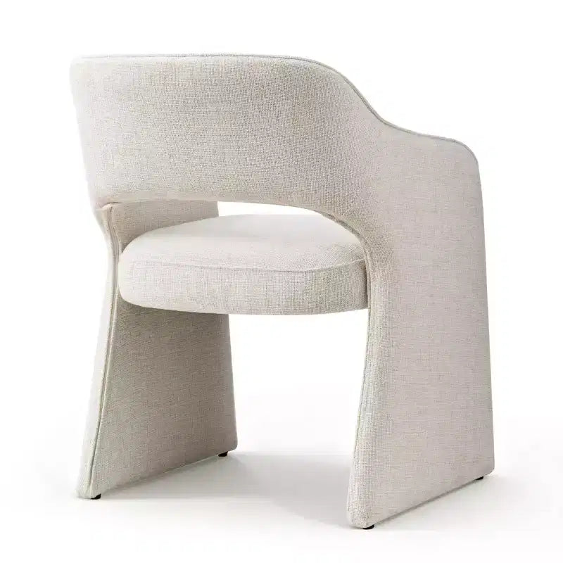 Set of 4 Modern Kitchen Chairs, Fully Upholstered Fabric Dining Chairs with Integrated Armrest Design, Armrest Chairs for Kitchen-Panipeachy