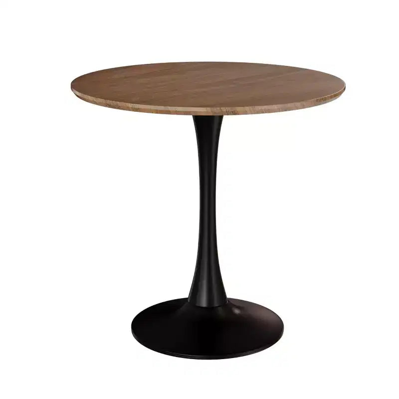31.5 Round Dining Table, Small Kitchen Table with Pedestal Base, Mid-Century End Table or Coffee Table for Living Room or Apartment-Panipeachy