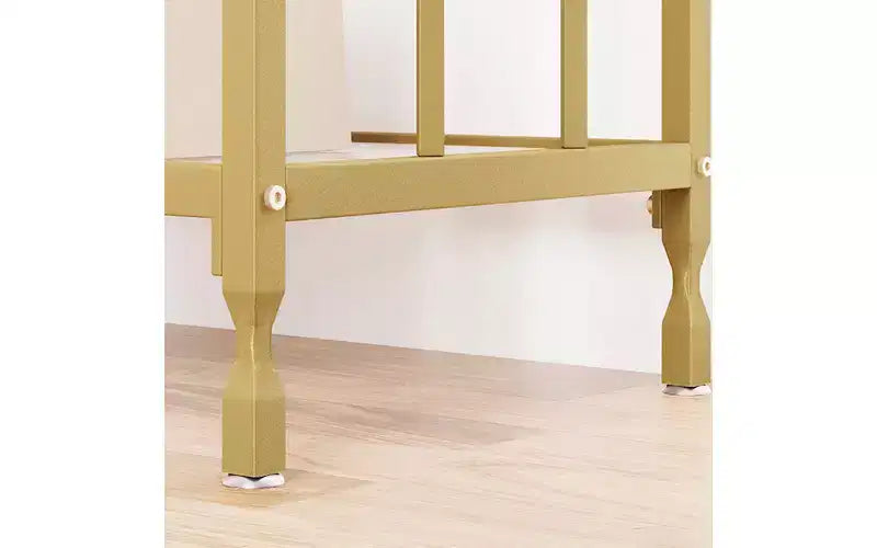 Narrow Console Table with 2-Tier Storage Shelves, Industrial Sofa Side Table, Open Display Stand for Hallway, Living Room, Foyer, Office, Bedroom