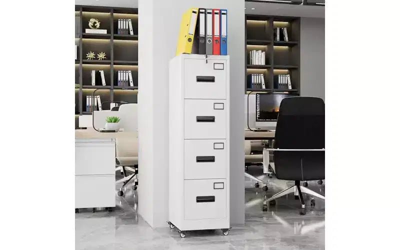 72 Heavy Duty Steel Wardrobe Cabinet with Lock - Adjustable Shelves, Hanging Rod, Secure Storage Organizer for Home, Office, Bedroom, Basement