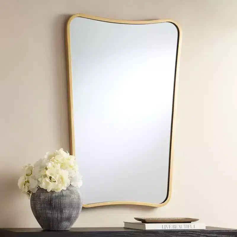 Uttermost Segundo Metal Brass 22 x 34 Wall Mirrors Set of 2
