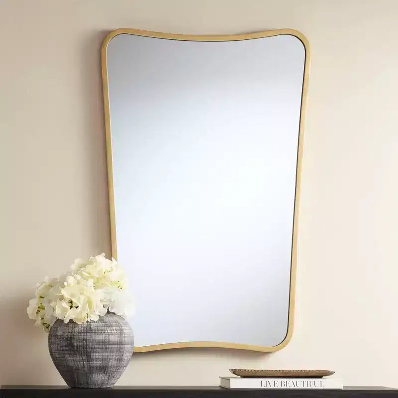 Uttermost Segundo Metal Brass 22 x 34 Wall Mirrors Set of 2