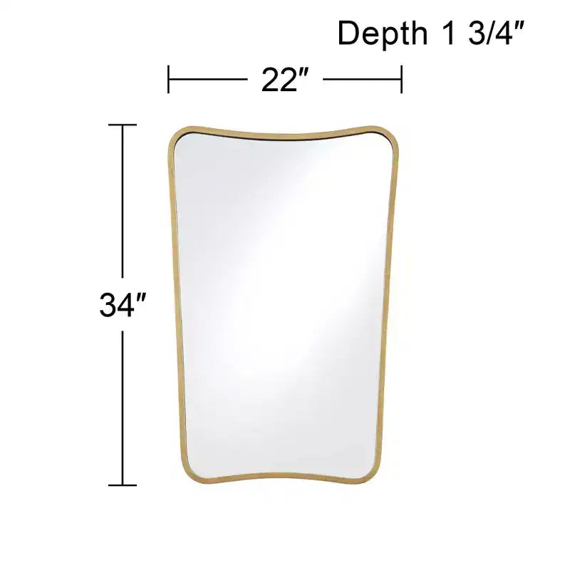 Uttermost Segundo Metal Brass 22 x 34 Wall Mirrors Set of 2