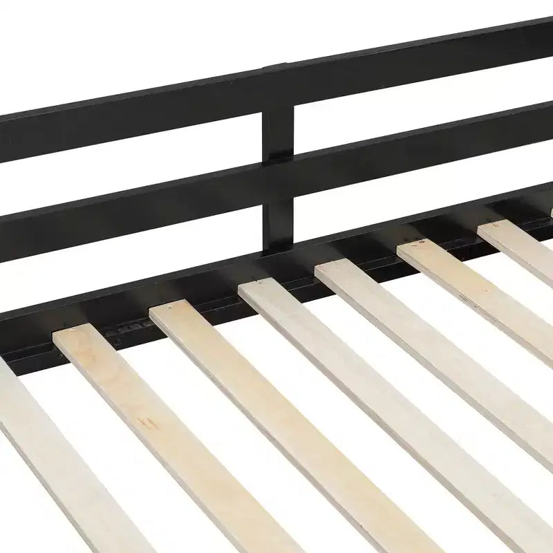 Luxystar Full Bunk Bed with Storage Shelves, 2 Drawers and Lights
