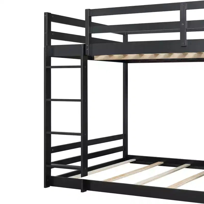 Luxystar Full Bunk Bed with Storage Shelves, 2 Drawers and Lights
