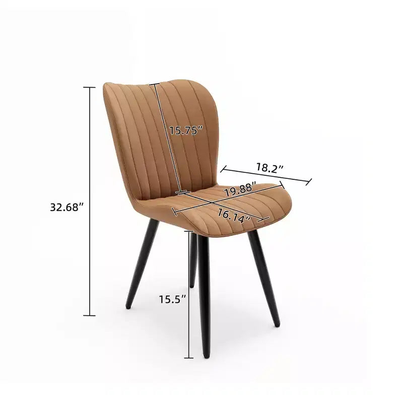 GDFStudio Atherton Faux Leather Upholstered Dining Chairs( Set of 4)