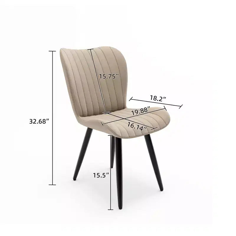 GDFStudio Atherton Faux Leather Upholstered Dining Chairs( Set of 4)