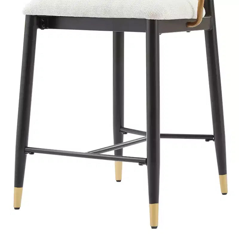 Christopher Knight Home Anan Modern Metal Upholstered Counter Stools (Set of 2)