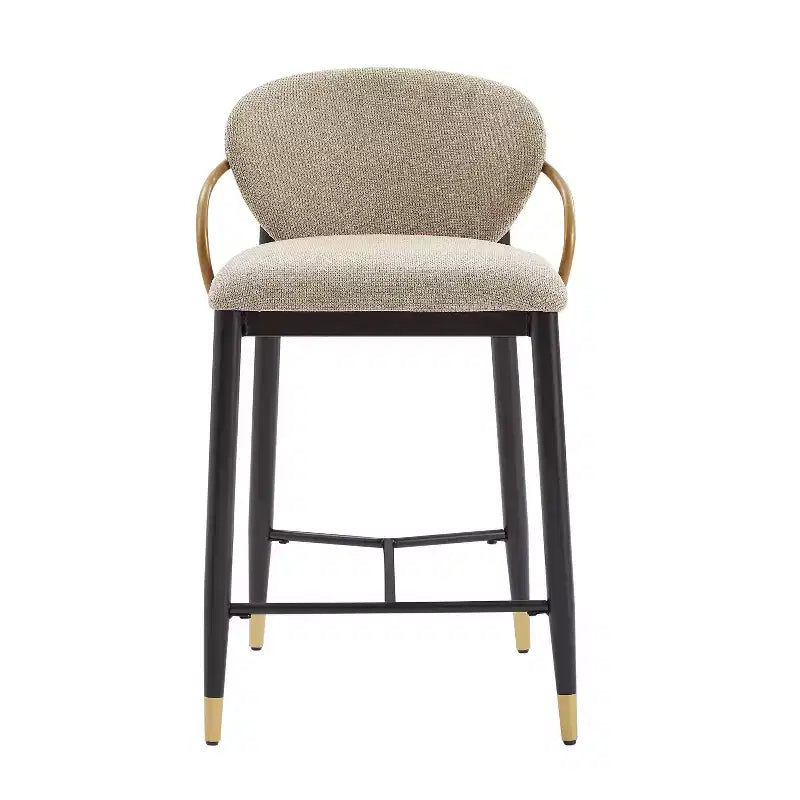 Christopher Knight Home Anan Modern Metal Upholstered Counter Stools (Set of 2)