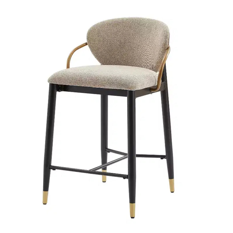 Christopher Knight Home Anan Modern Metal Upholstered Counter Stools (Set of 2)