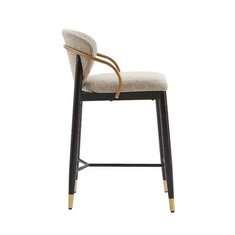 Christopher Knight Home Anan Modern Metal Upholstered Counter Stools (Set of 2)
