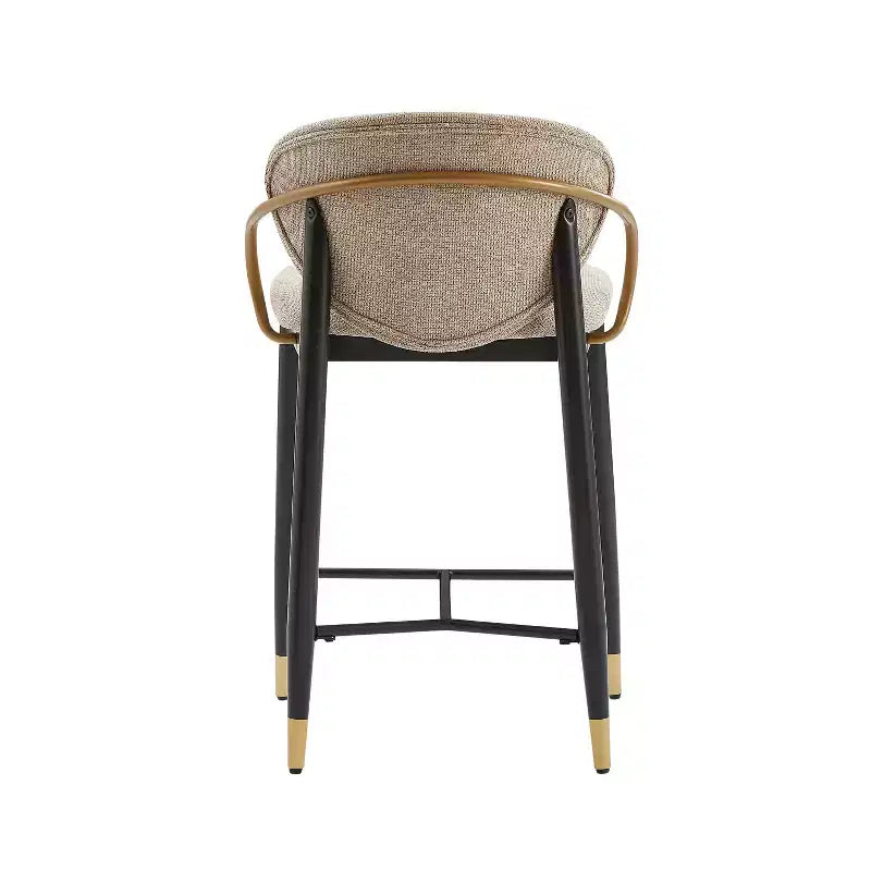 Christopher Knight Home Anan Modern Metal Upholstered Counter Stools (Set of 2)