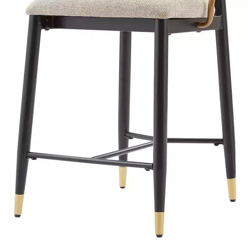 Christopher Knight Home Anan Modern Metal Upholstered Counter Stools (Set of 2)