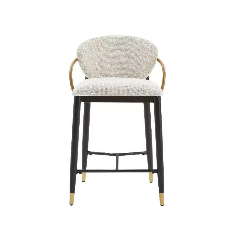 Christopher Knight Home Anan Modern Metal Upholstered Counter Stools (Set of 2)