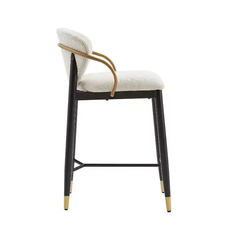 Christopher Knight Home Anan Modern Metal Upholstered Counter Stools (Set of 2)