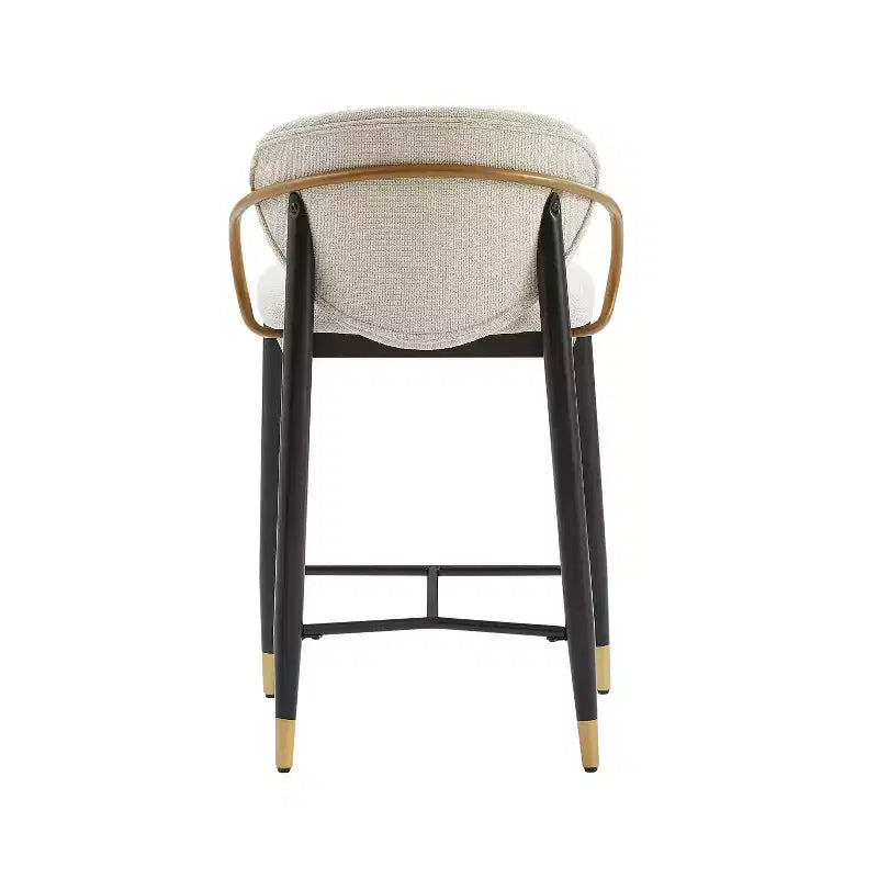 Christopher Knight Home Anan Modern Metal Upholstered Counter Stools (Set of 2)