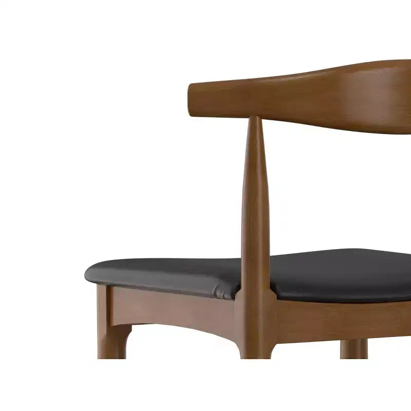 Angela Mid Century Modern Bar Stool in Faux Leather, Fully Assembled