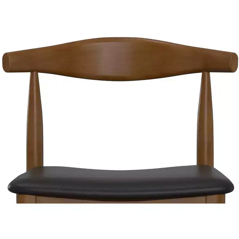 Angela Mid Century Modern Bar Stool in Faux Leather, Fully Assembled
