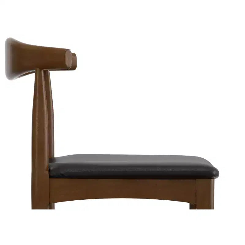 Angela Mid Century Modern Bar Stool in Faux Leather, Fully Assembled