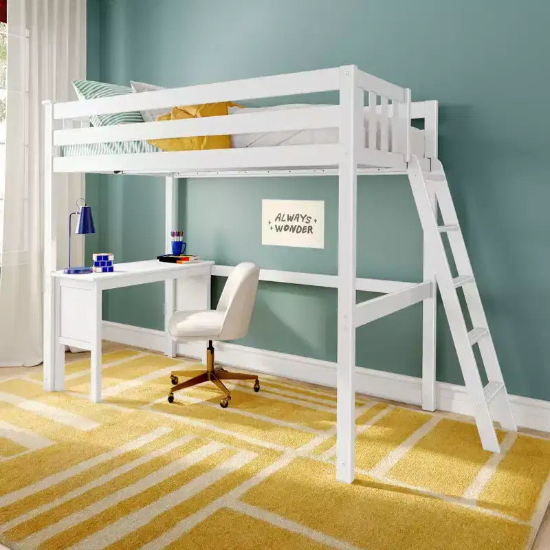 Classic Twin High Loft (ladder on end) + Desk