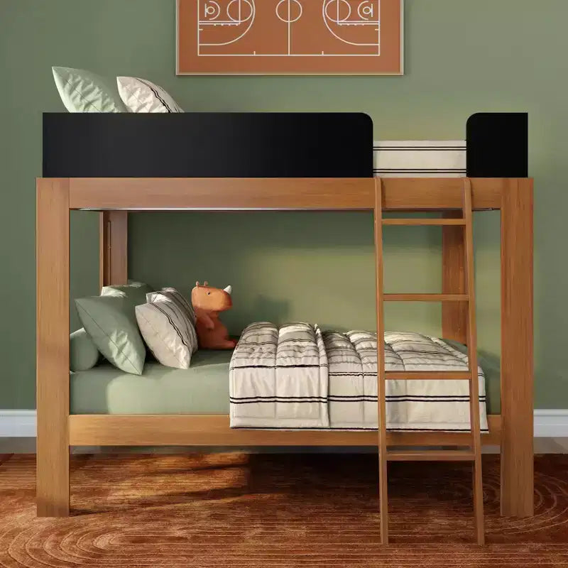 Mid-Century Modern Full Over Full Bunk Bed