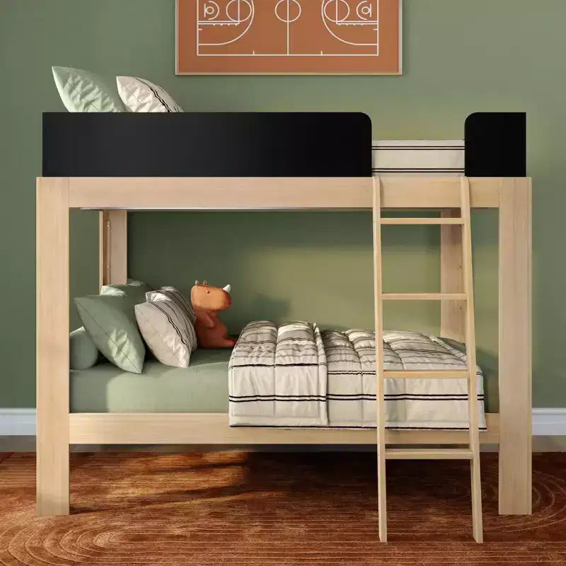 Mid-Century Modern Full Over Full Bunk Bed
