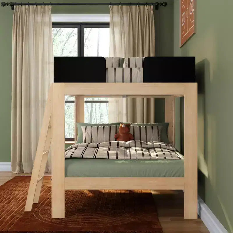Mid-Century Modern Full Over Full Bunk Bed