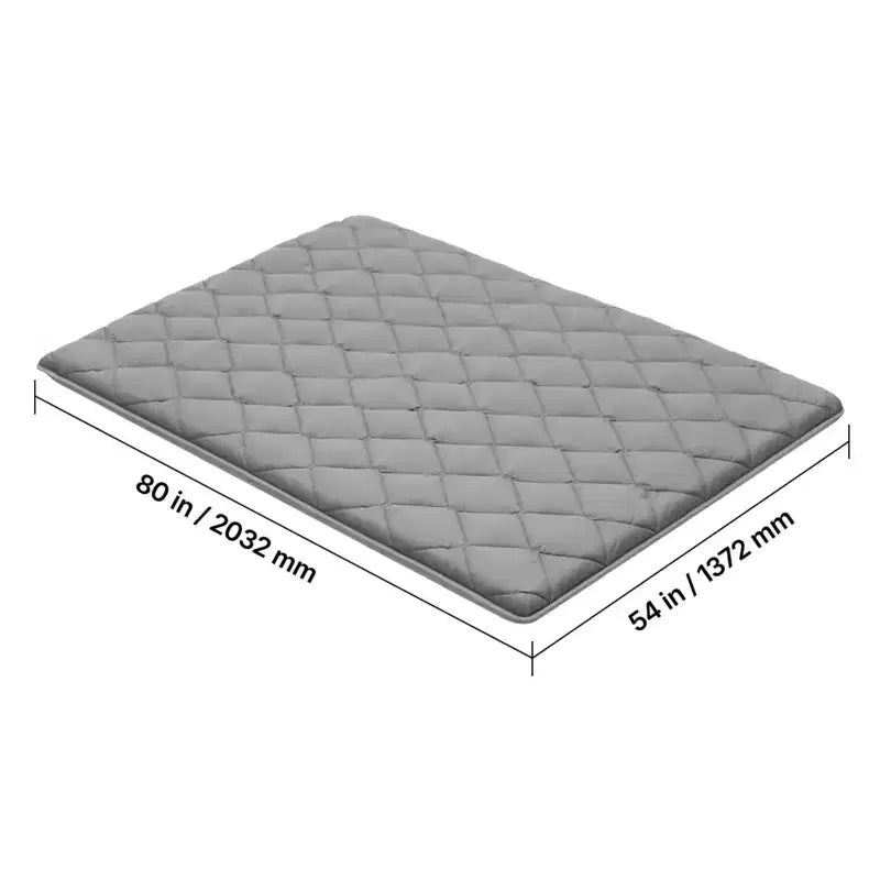 VEVOR Japanese Tatami Mat, Full Size Foldable Japanese Tatami Mattress, Futon Mattress with Storage Bag, 9-Layer Floor Mat, 80 x 54 x 3.5 in, Gray