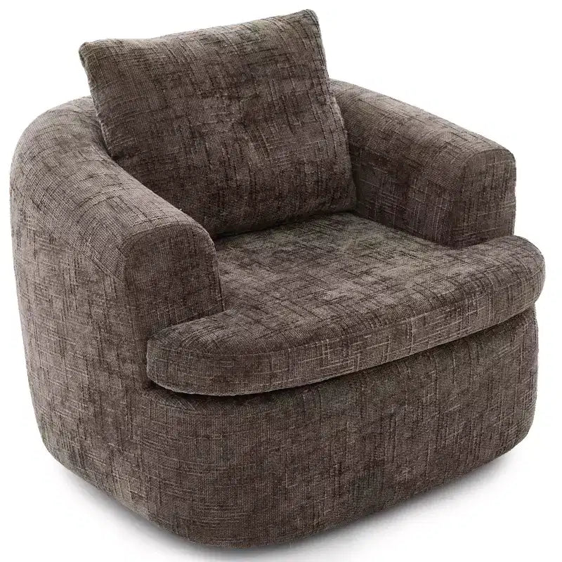 GDFStudio Jeff 360 Swivel Accent Barrel Chair with Dual-Layer Cushion Design
