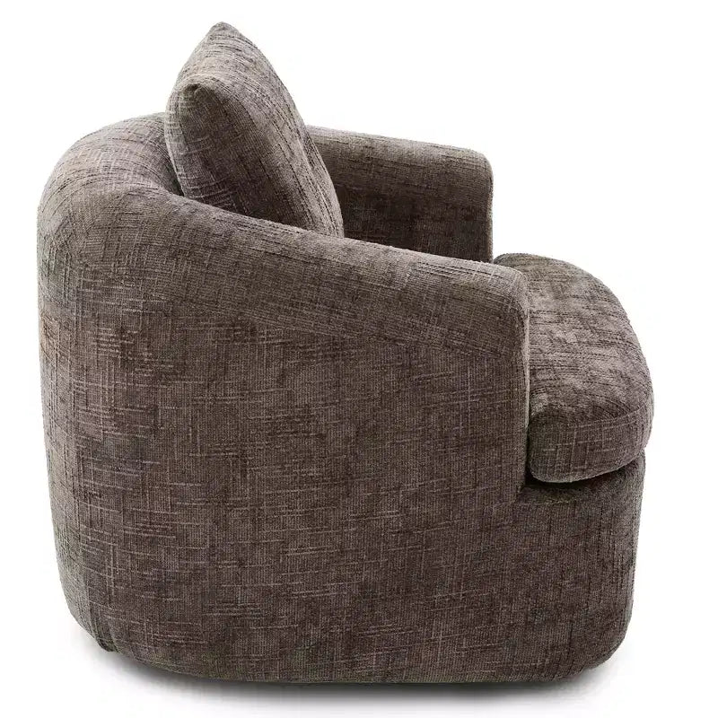 GDFStudio Jeff 360 Swivel Accent Barrel Chair with Dual-Layer Cushion Design