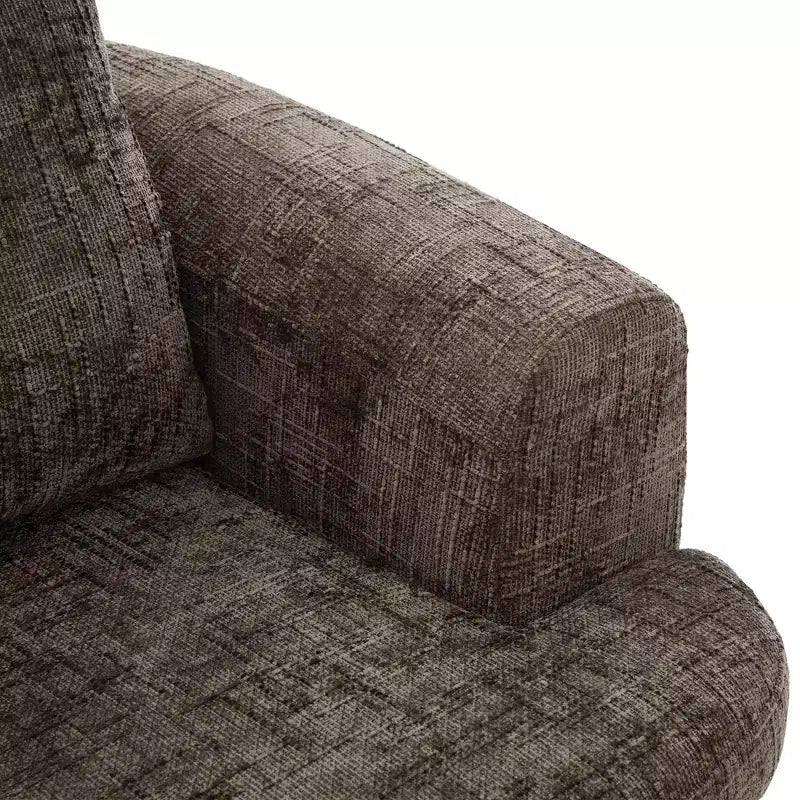 GDFStudio Jeff 360 Swivel Accent Barrel Chair with Dual-Layer Cushion Design