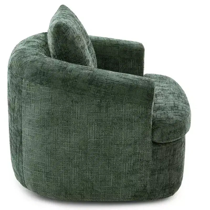 GDFStudio Jeff 360 Swivel Accent Barrel Chair with Dual-Layer Cushion Design