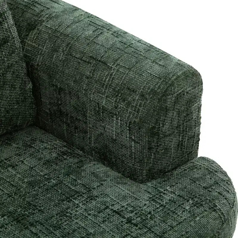 GDFStudio Jeff 360 Swivel Accent Barrel Chair with Dual-Layer Cushion Design