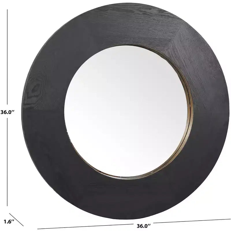 Netta Round Wood Mirror - CMI4002 - Safavieh Couture