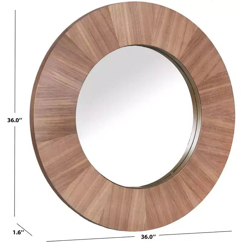 Netta Round Wood Mirror - CMI4002 - Safavieh Couture