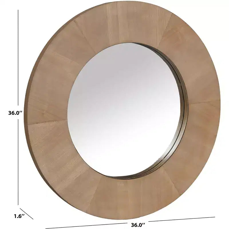 Netta Round Wood Mirror - CMI4002 - Safavieh Couture