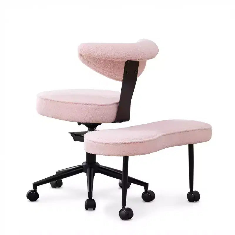 Ergonomic Cross Legged Office Chair with Lumbar Support, 360 Swivel Meditation Chair