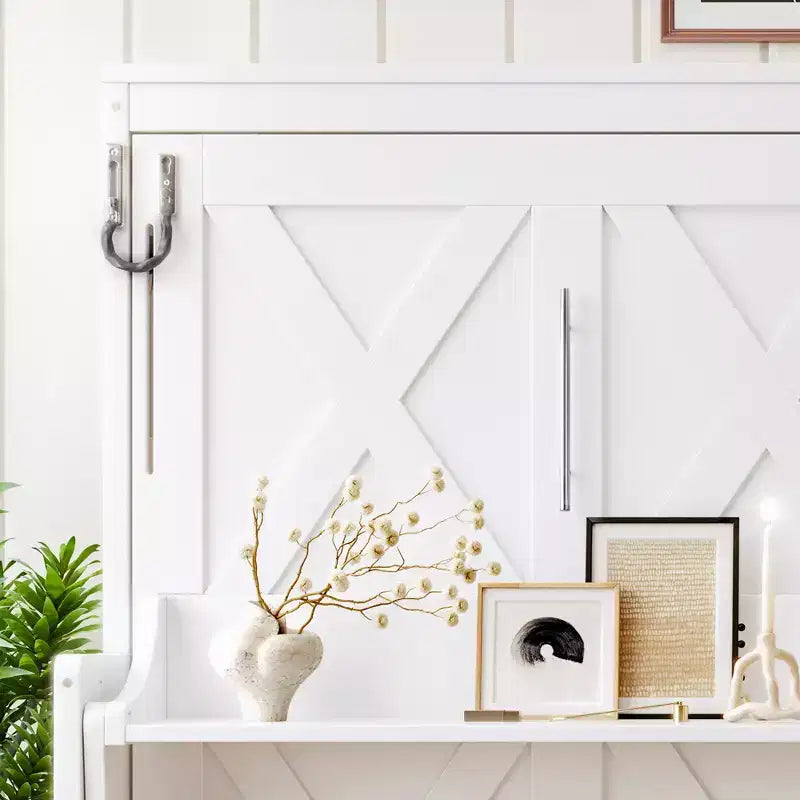 GDFStudio Dalton Wood Murphy Bed with Built-in Desk and USB Charging Station