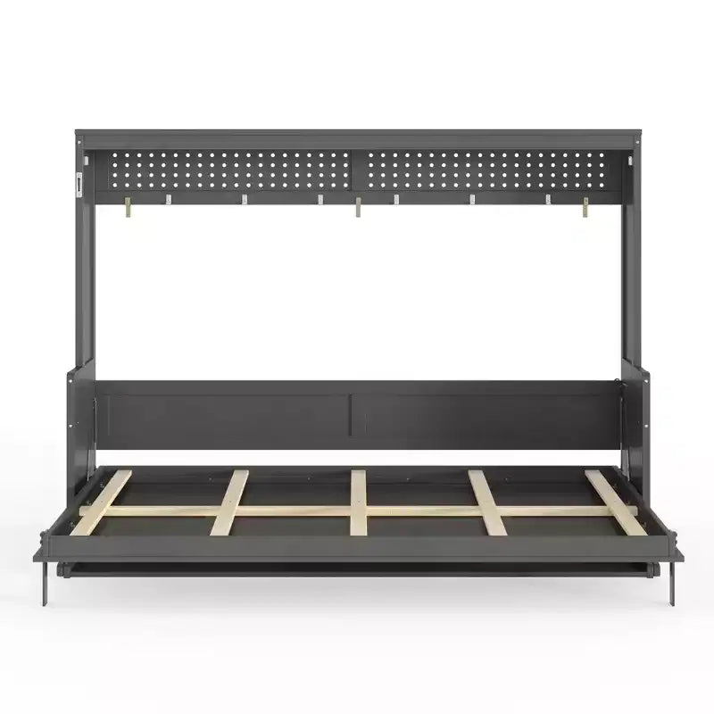 GDFStudio Dalton Wood Murphy Bed with Built-in Desk and USB Charging Station