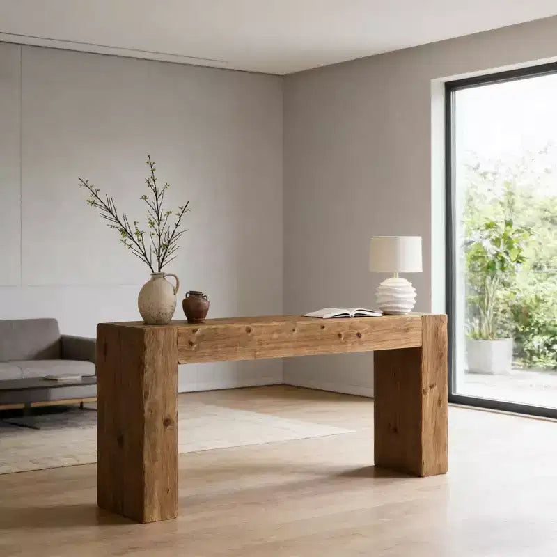 GDFStudio Karin 63W Solid Wood Console Table
