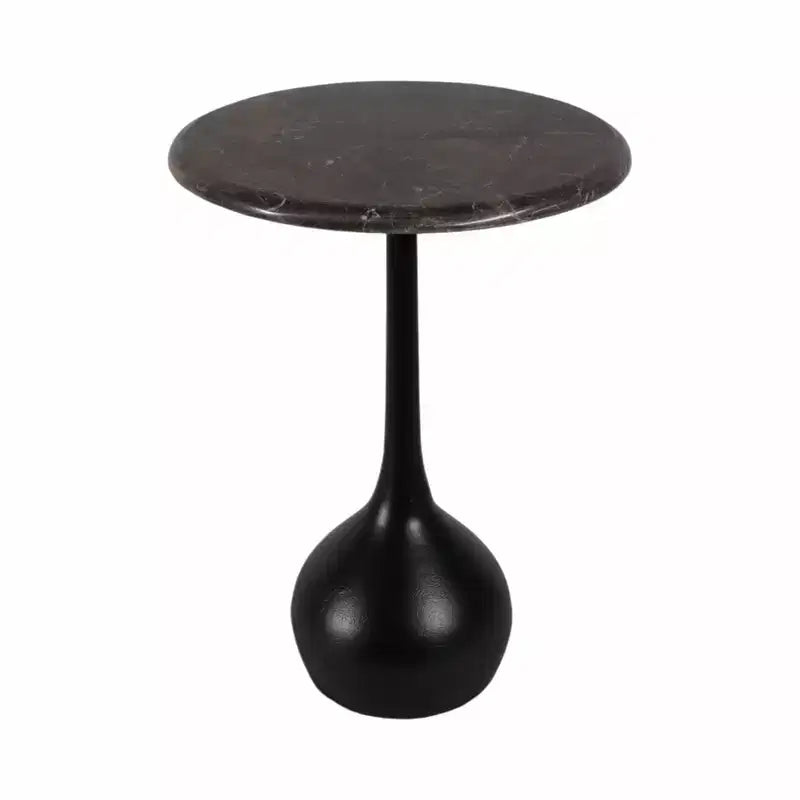 Marble Accent End Table for Home Decor - Decorative Small Table Stand for Bedroom Night Stand, Bedside, and Living Room Decor